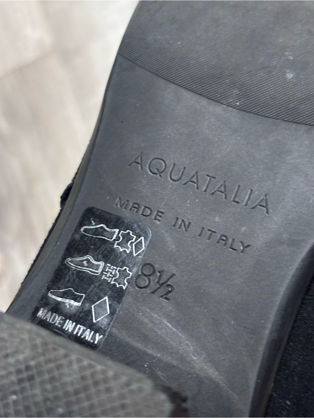 Aquatalia Fausta Black Suede Western Chelsea Ankle Boot - Picture 8 of 9